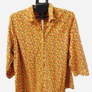 Land’s End Women’s Citrus Button Down Blouse